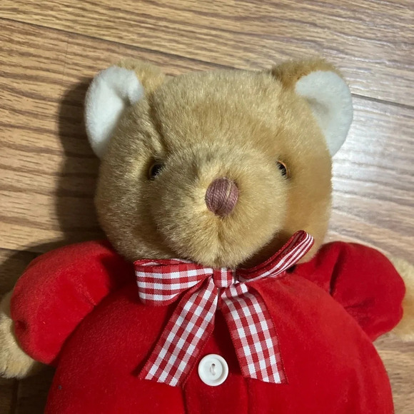 Vintage Eden Red Pajama Teddy Bear - Picture 2 of 5